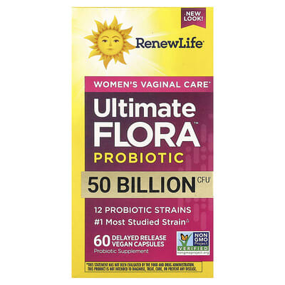 Женский пробиотик Renew Life Once Daily Ultimate Flora™ 60 веганских капсул с замедленным высвобождением