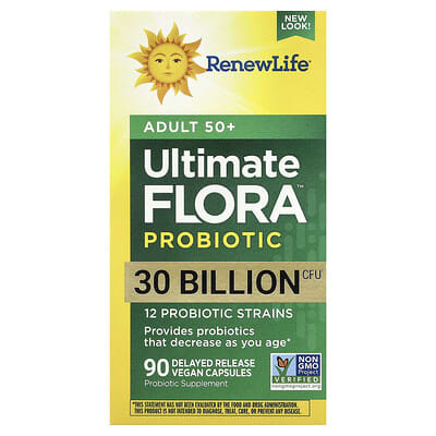 Пробиотик Ultimate Flora™ Adult 50+, 90 веганских капсул с замедленным высвобождением