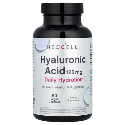 Hyaluronic Acid, 125 mg, 60 веганских капсул