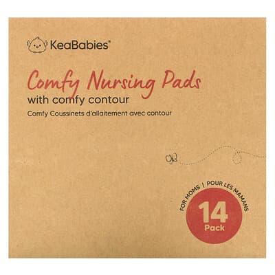 KeaBabies Мягкие прокладки для кормления, Large, белые, 14 шт