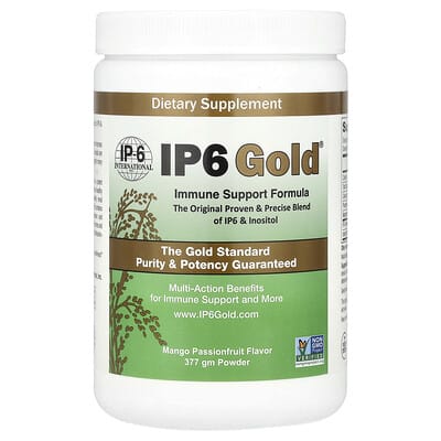 IP6 Gold®, порошок для поддержки иммунитета, манго-маракуйя, 377 gm