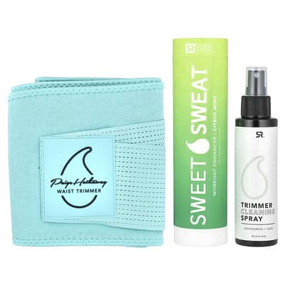 Sweet Sweat®, Paige Hathaway Waist Trimmer Kit, XL/XXL, Blue, 3 Piece Kit