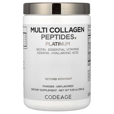 Коллагеновые пептиды Multi Collagen Peptides Powder, Platinum, без вкуса, 11.5 oz (326 g)