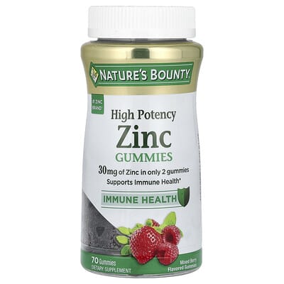Zinc Gummies, High Potency, Mixed Berry, 70 Gummies (15 mg Per Gummy)