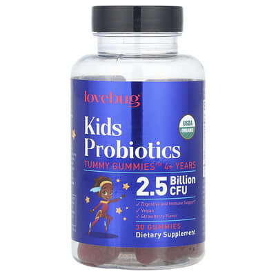Детский пробиотик LoveBug Probiotics Strawberry