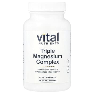 Комплекс магния Triple Magnesium Complex, 90 веганских капсул (250 mg на капсулу)