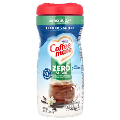 Порошковый сливочный заменитель кофе, Zero Sugar, French Vanilla, 10.2 oz (289.1 g)