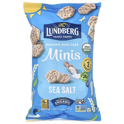 Organic Rice Cake Minis, Sea Salt, 5 oz (142 g)