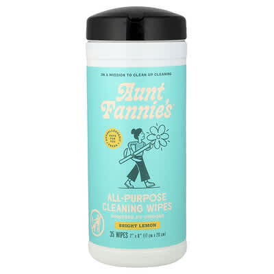 Универсальные влажные салфетки Aunt Fannie's Bright Lemon 35 Wipes