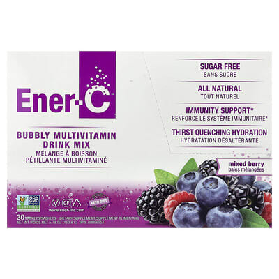 Bubbly Multivitamin Drink Mix, Mixed Berry, 30 Packets, 0.2 oz (5.46 g) Each