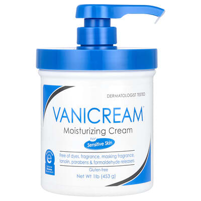 Moisturizing Cream, For Sensitive Skin, Fragrance Free (Pump), 1 lb (453 g)