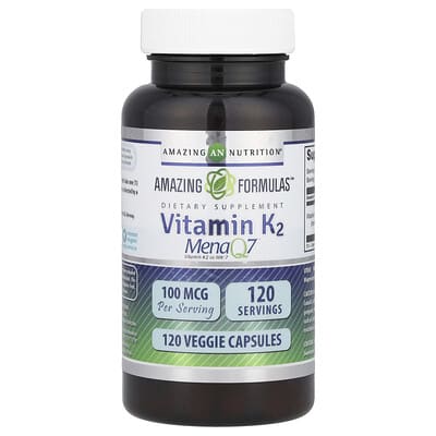 Amazing Formulas™, Витамин K2, 100 mcg, 120 вегетарианских капсул