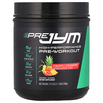 Pre JYM®, High-Performance Pre-Workout, Pineapple Strawberry, 1.7 lbs (780 g)