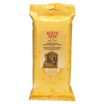 Burt's Bees Гипоаллергенные салфетки с медом для собак, 50 шт