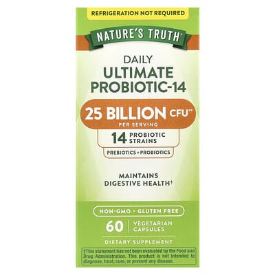 Ежедневный пробиотик Ultimate Probiotic-14, 25 миллиардов КОЕ, 60 вегетарианских капсул