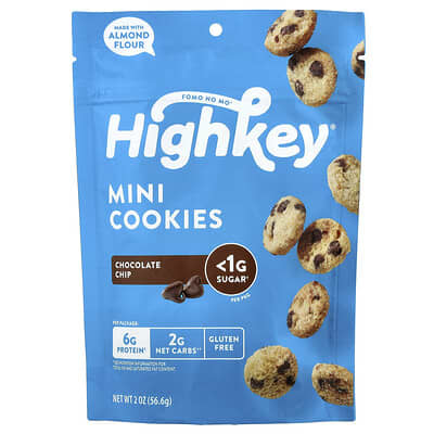 Mini Cookies, Chocolate Chip, 2 oz (56.6 g)