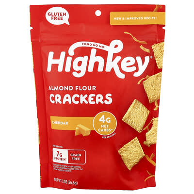 Almond Flour Crackers, Cheddar, 2 oz (56.6 g)