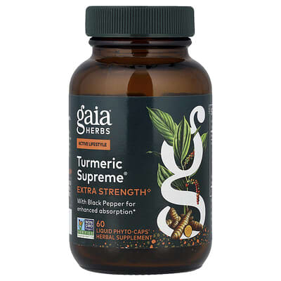 Gaia Herbs Turmeric Supreme®, 60 жидких фитокапсул