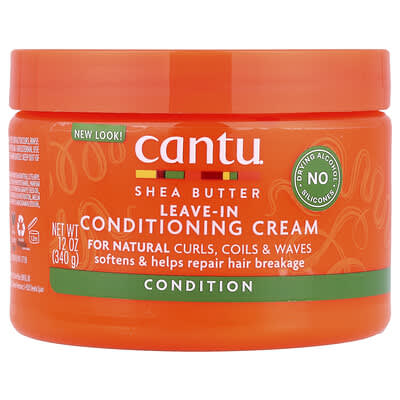 Shea Butter, Leave-In Conditioning Cream, For Natural Curls, Coils & Waves, 12 oz (340 g)