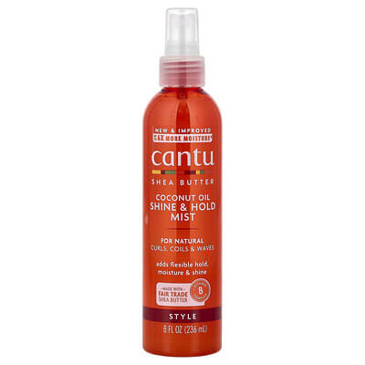 Спрей для блеска и фиксации с маслом ши и кокосовым маслом, 8 fl oz (236 ml)