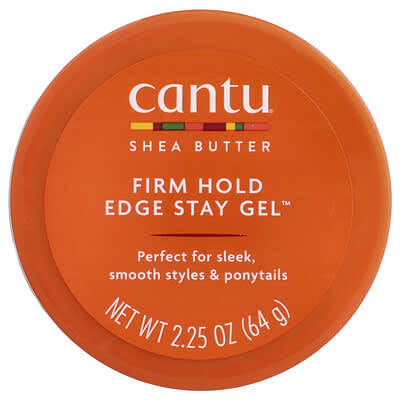 Cantu Shea Butter, Гель для укладки Edge Stay™, Сильная фиксация, 2.25 oz (64 g)