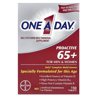 Proactive 65+ Для мужчин и женщин, Мультивитаминная добавка, 150 таблеток