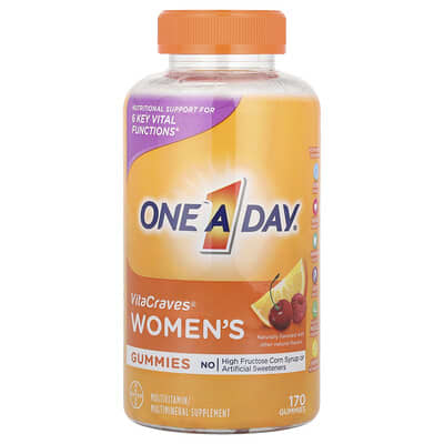 One-A-Day витамины для женщин, жевательные конфеты, 170 шт