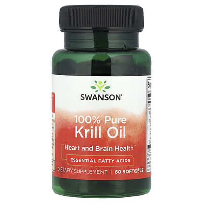 100% Pure Krill Oil, 60 мягких капсул