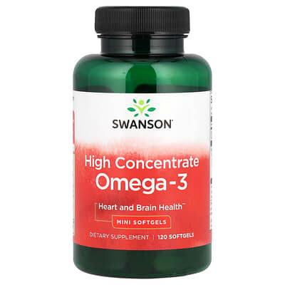 Omega-3, концентрированный, 120 мини-софтгелей