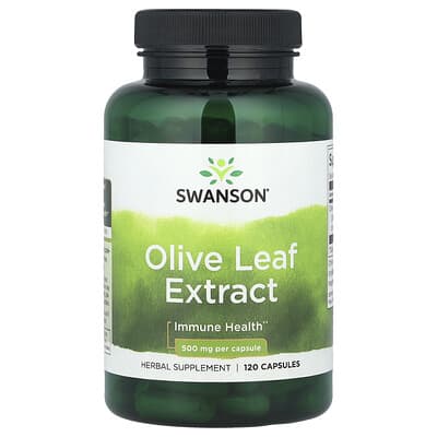 Экстракт листьев оливы Swanson Vitamins, 500 mg, 120 капсул
