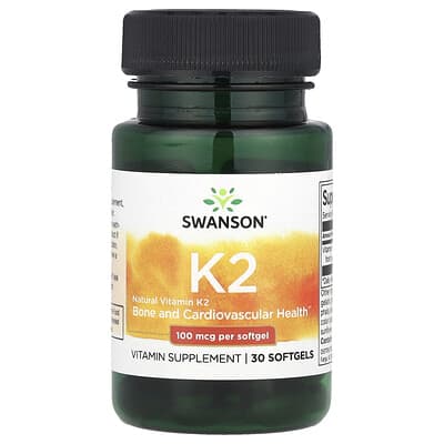 Natural Vitamin K2, 100 mcg, 30 Softgels