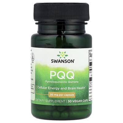Swanson Vitamins PQQ, 20 mg, 30 веганских капсул