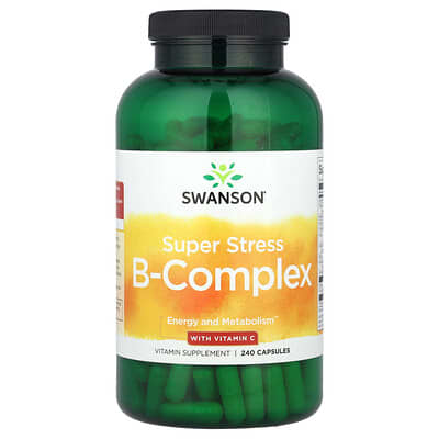 Super Stress B-Complex с витамином C, 240 капсул