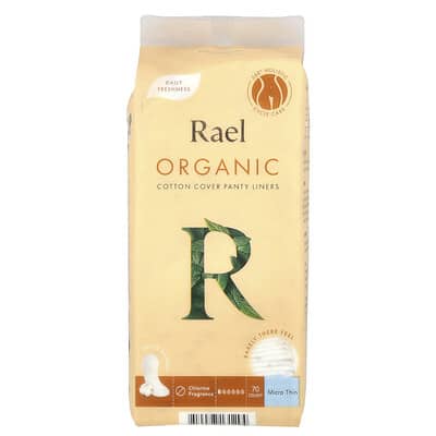 Organic Cotton Cover Panty Liners, Micro Thin, 70 Count