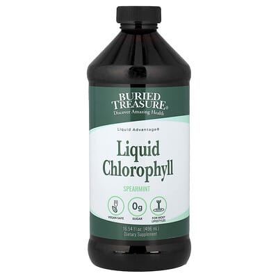 Жидкий хлорофилл, Spearmint, 16.54 fl oz (496 ml)