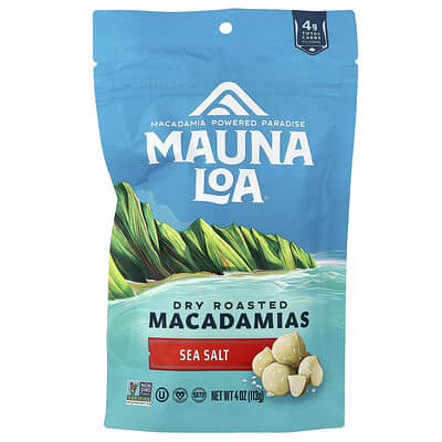 Dry Roasted Macadamias, Sea Salt, 4 oz (113 g)