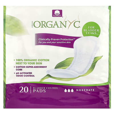 Bladder Control Pads, Moderate, 20 Pads