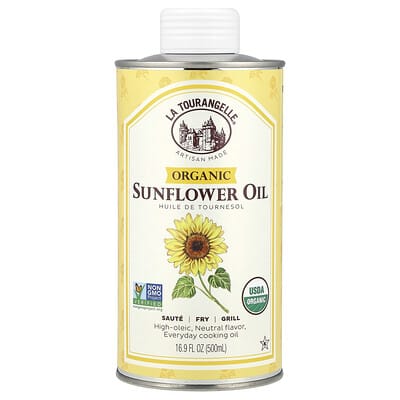 Органическое подсолнечное масло, 16.9 fl oz (500 ml)
