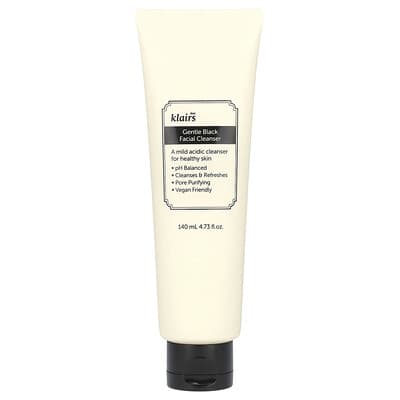 Мягкая очищающая пенка для лица Gentle Black, 4.73 fl oz (140 ml)