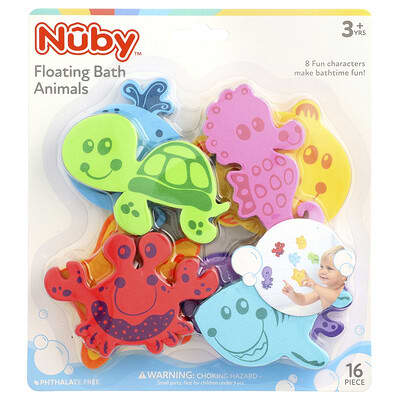 Игрушки для ванны, 3+ года, 16 штук