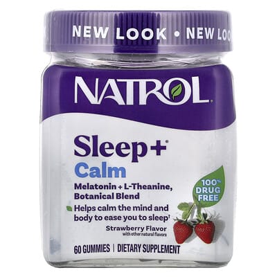 Sleep+® Calm, жевательные витамины, клубника, 60 шт.