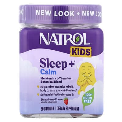Детские мармеладные конфеты Natrol Sleep +® Calm, клубника, 60 шт