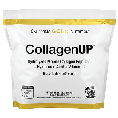 CollagenUP®, гидролизованный морской коллаген с гиалуроновой кислотой и витамином C, без вкуса, 2.2 lb (1 kg)
