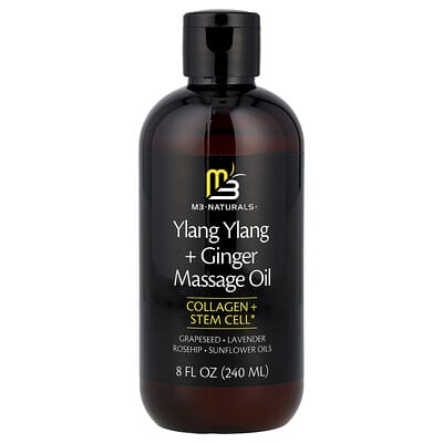 Ylang Ylang + Ginger Massage Oil, 8 fl oz (240 ml)