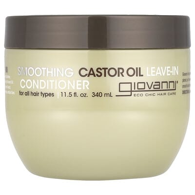 Giovanni Smoothing Castor Oil несмываемый кондиционер для всех типов волос, 11.5 fl oz (340 ml)