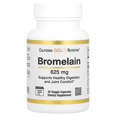 Бромелаин, 625 mg, 30 вегетарианских капсул