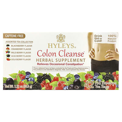 Colon Cleanse, Assorted Tea Collection, Caffeine Free, 42 Foil Envelope Tea Bags, 2.22 oz (63 g)