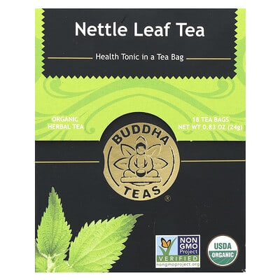 Organic Herbal Tea, Nettle Leaf, Caffeine Free , 18 Tea Bags, 0.83 oz (24 g)