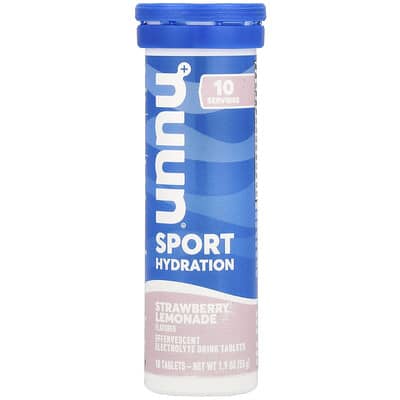 Sport Hydration шипучие таблетки-электролиты, клубничный лимонад, 10 таблеток