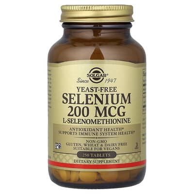 Селен, без дрожжей, 200 mcg, 250 таблеток